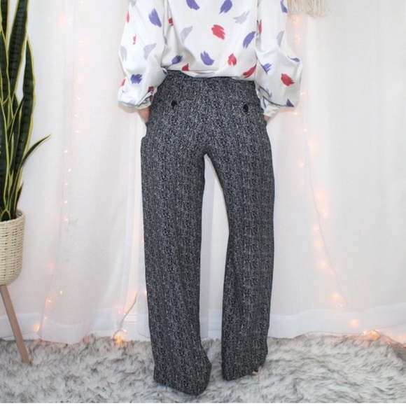 SOLD Express Wide Leg Trousers in Black & White - Picture 2 of 8